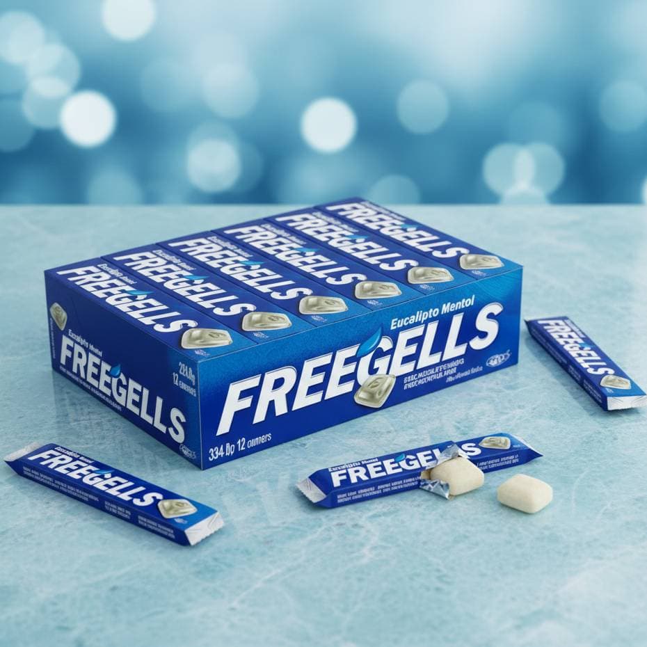 Caramelo mentolado Freegells sabor menta