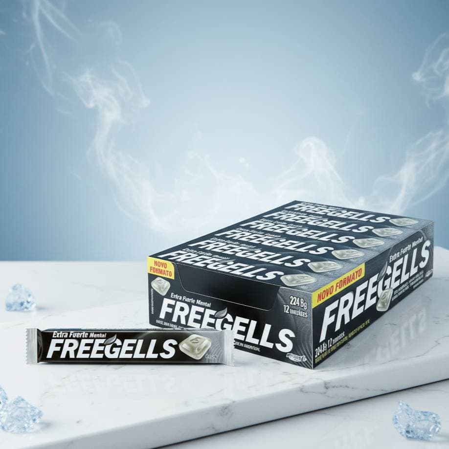 Caramelo Freegells Extra Fuerte / negro
