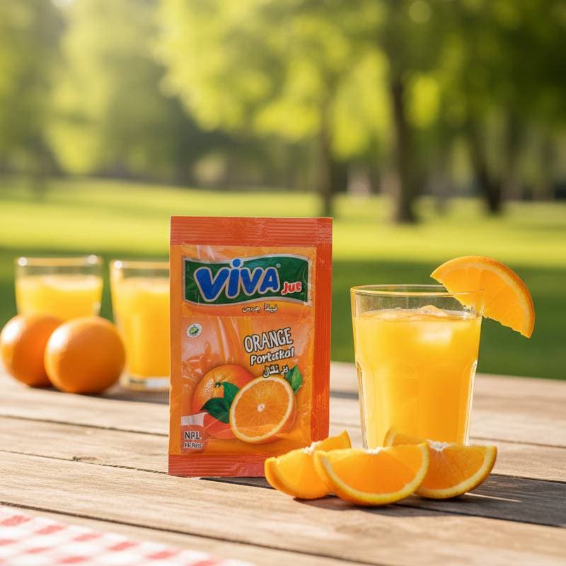 Refresco en polvo sabor naranja