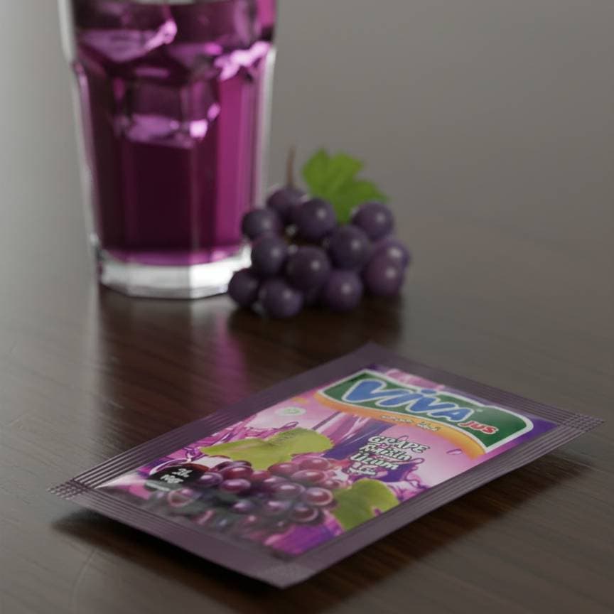 Refresco en polvo sabor uva