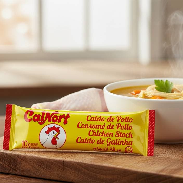 Sobre de caldo en polvo sabor gallina