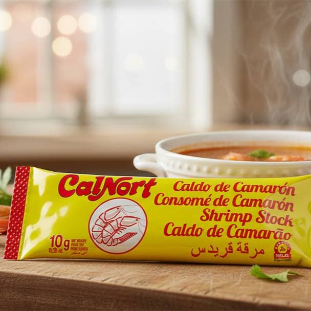 Sobres de caldo sabor camarón